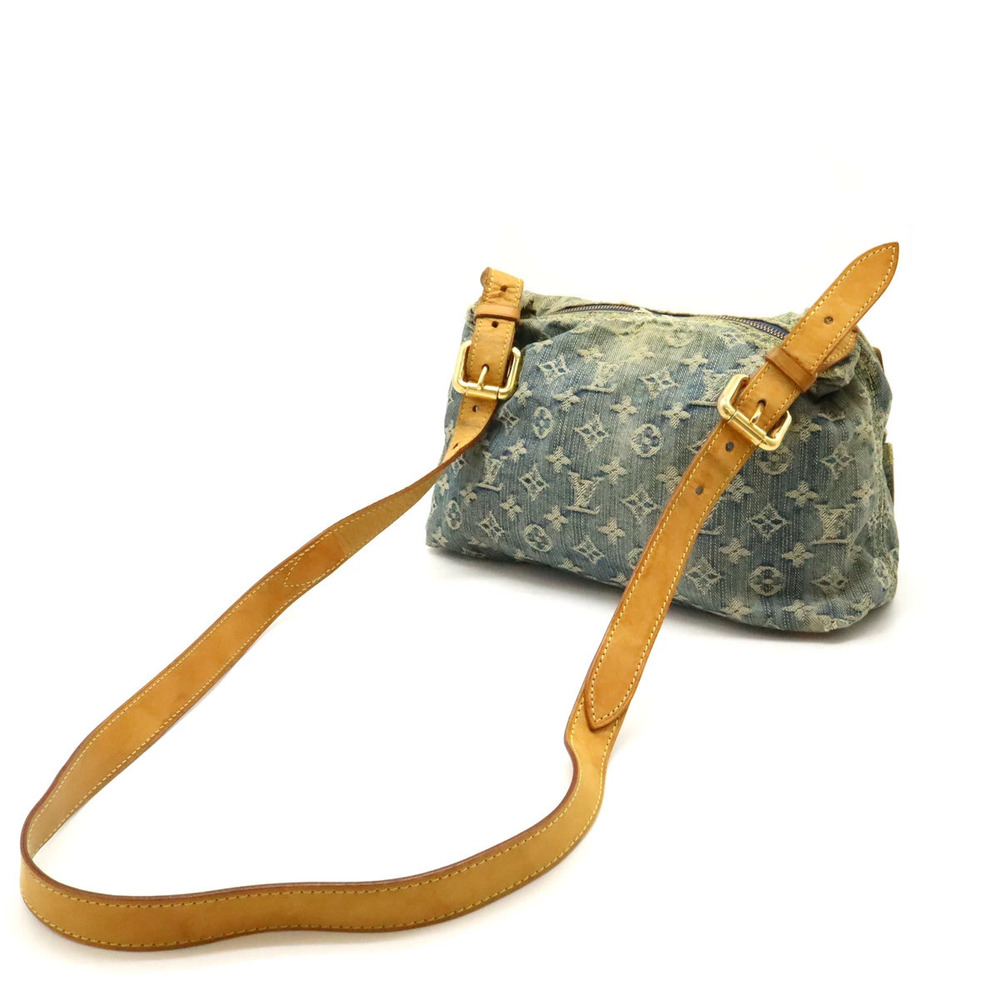 Louis Vuitton Long Monogram Blue Shoulder Crossbody Bag Baggy Denim Blue